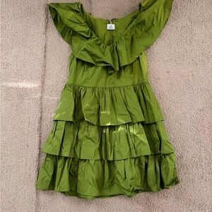 Target Olive Tiered dress